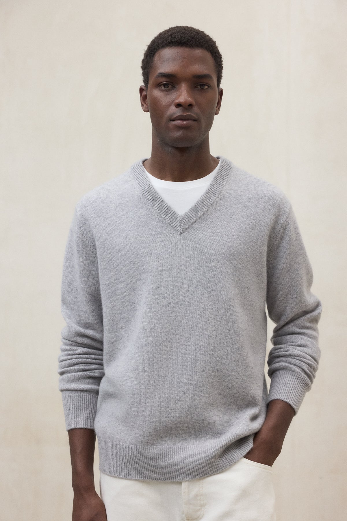 LIGHT GREY ALESIO SWEATER