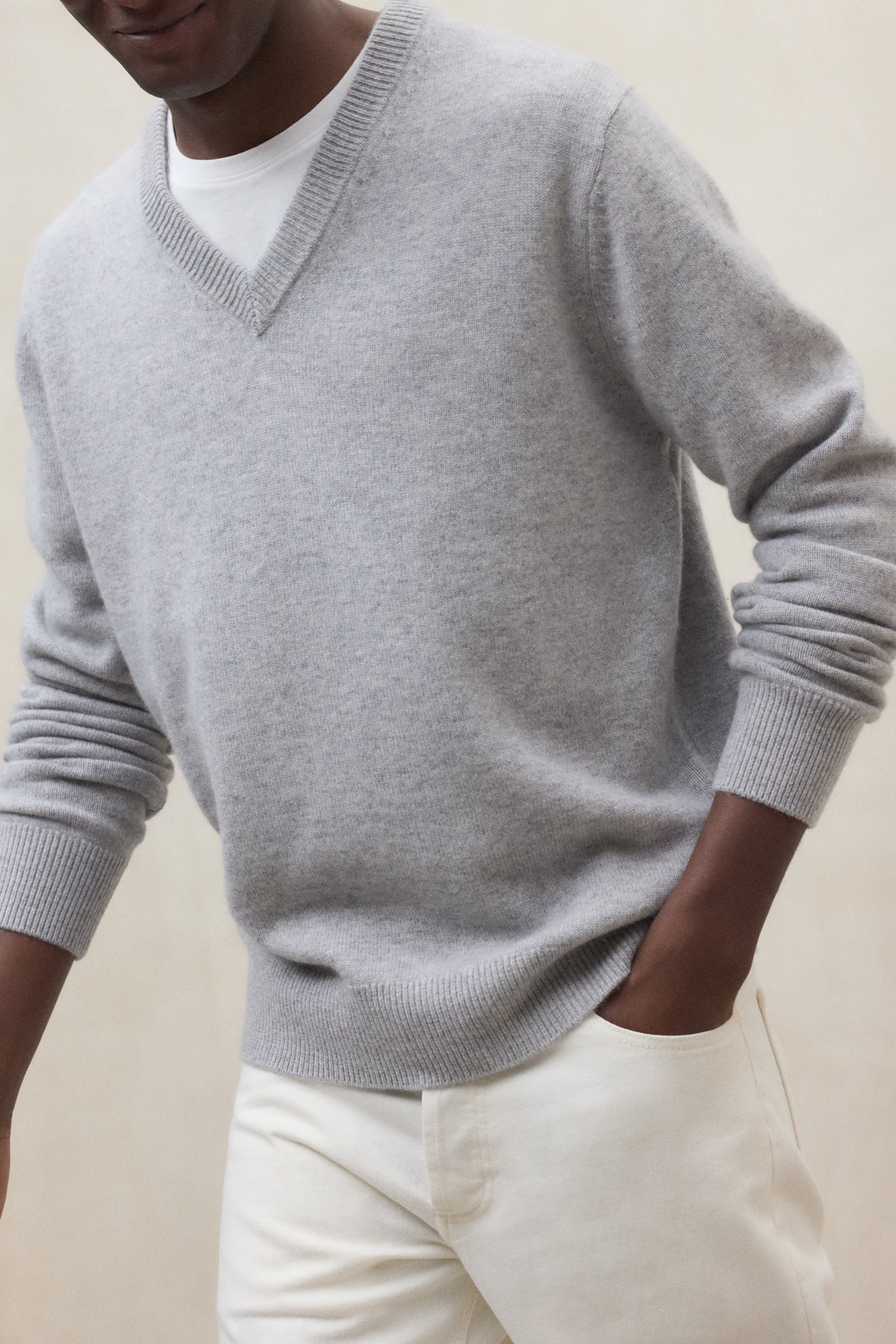 LIGHT GREY ALESIO SWEATER