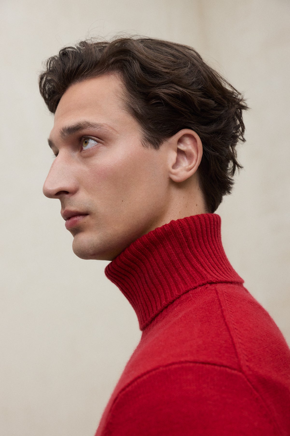 MAGLIONE BRUN ROSSO