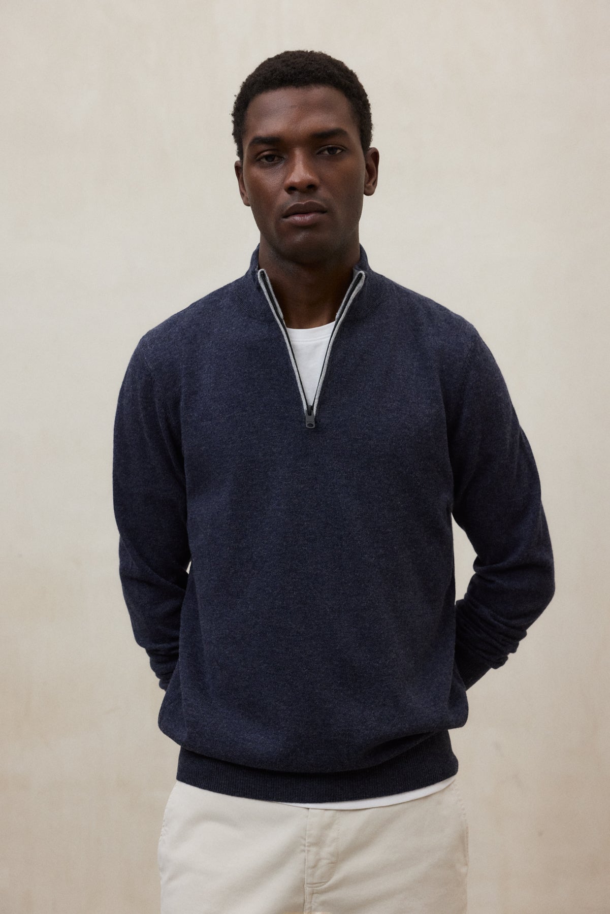 NAVY BLUE LARCH SWEATER