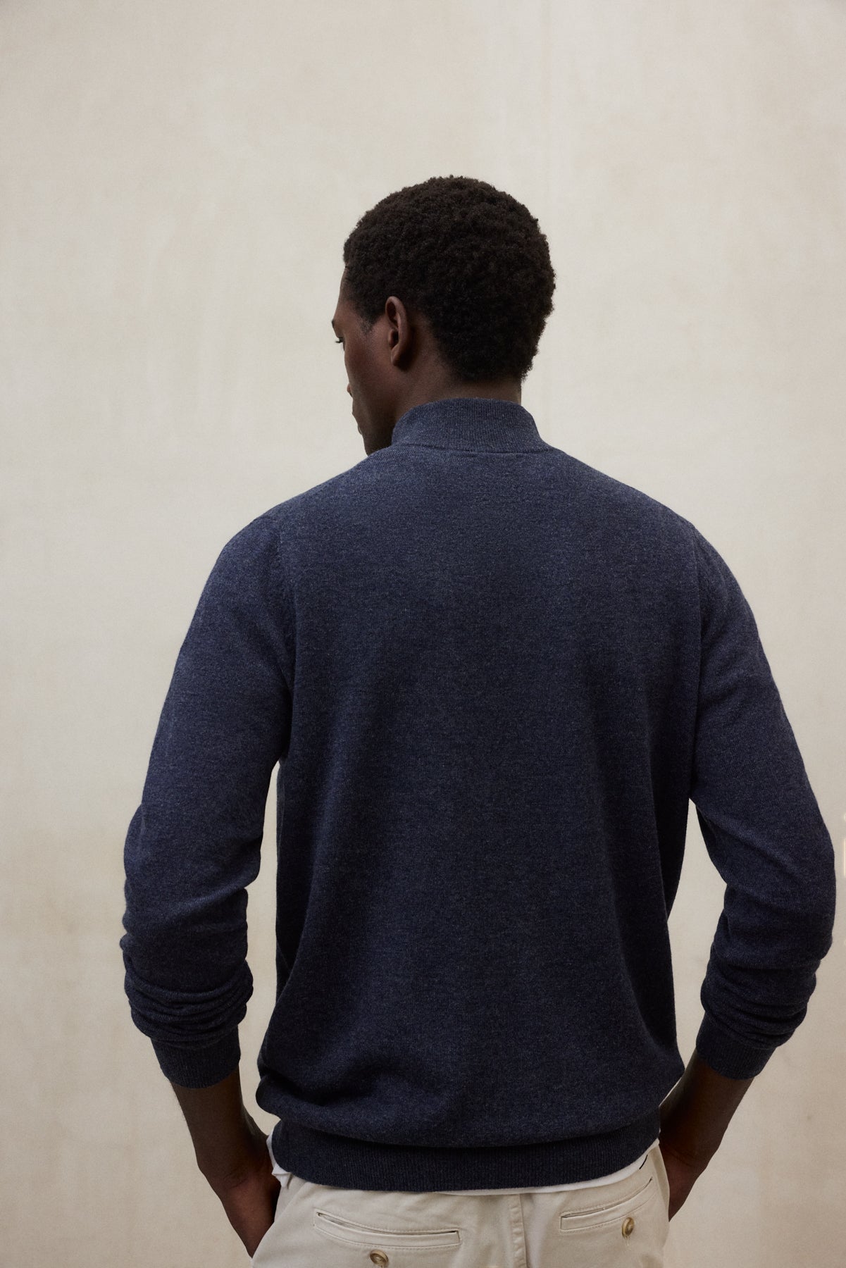 NAVY BLUE LARCH SWEATER