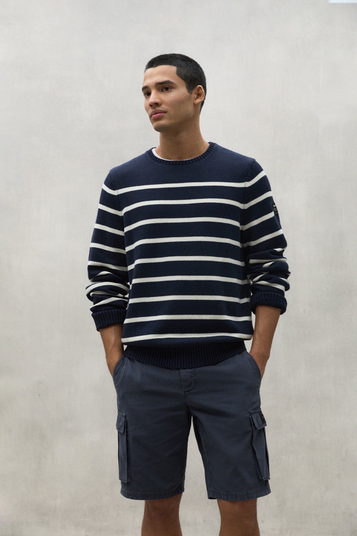 NAVY BLUE LIMO KNITTED SWEATER