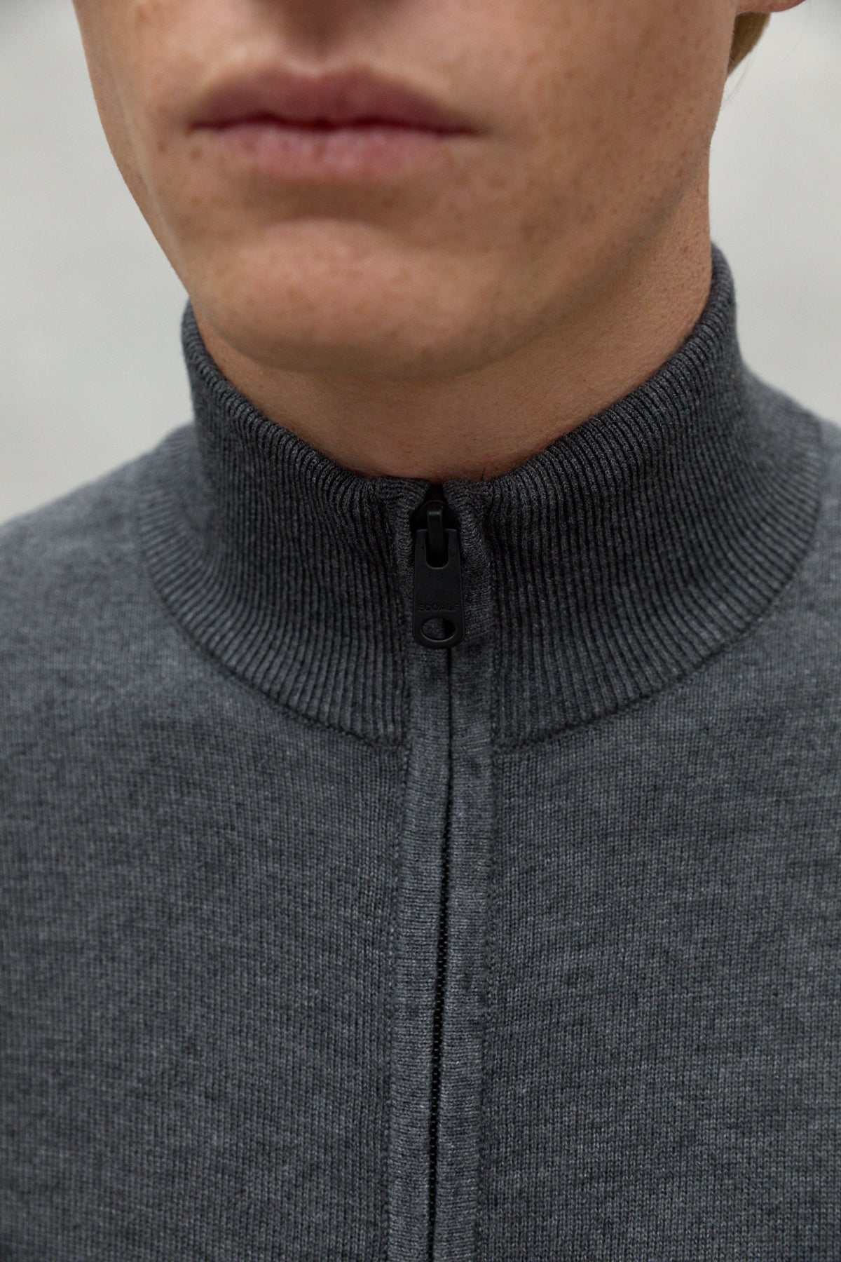 GIACCA IN MAGLIA MANDARINA GRIGIA