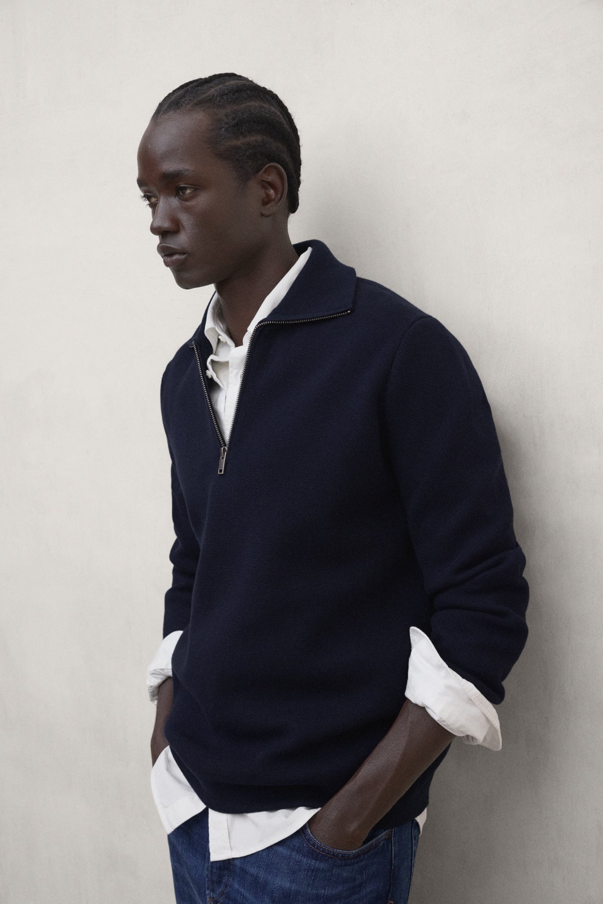 NAVY BLUE PENTI SWEATER