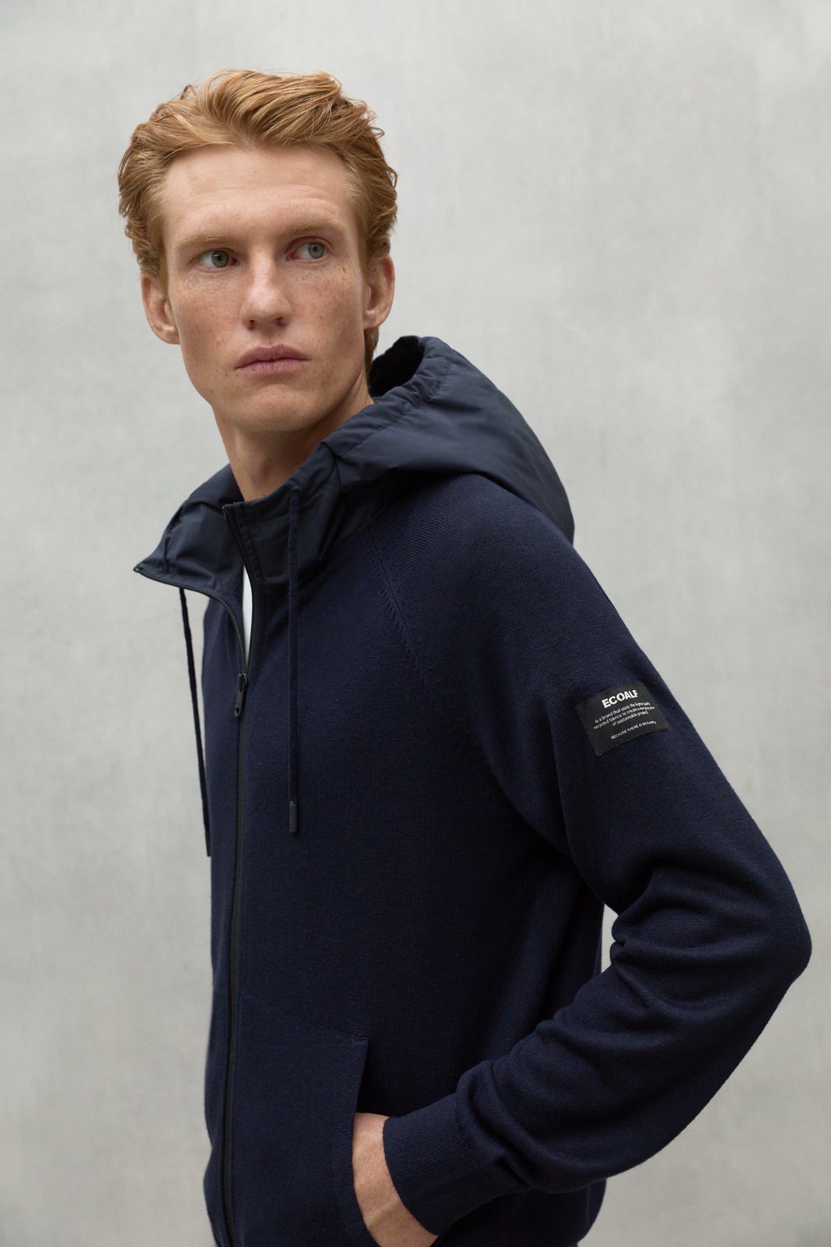 SUDADERA DE PUNTO PERAL AZUL MARINO