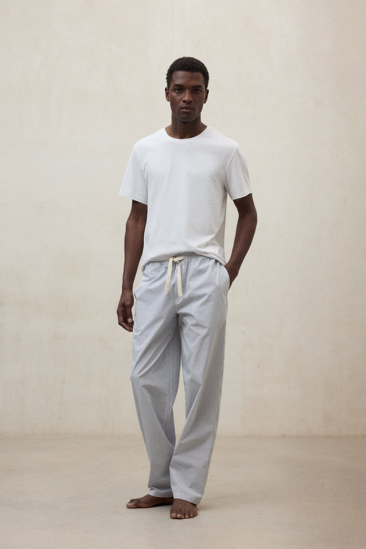 WHITE AND NAVY BLUE FREDI PYJAMAS