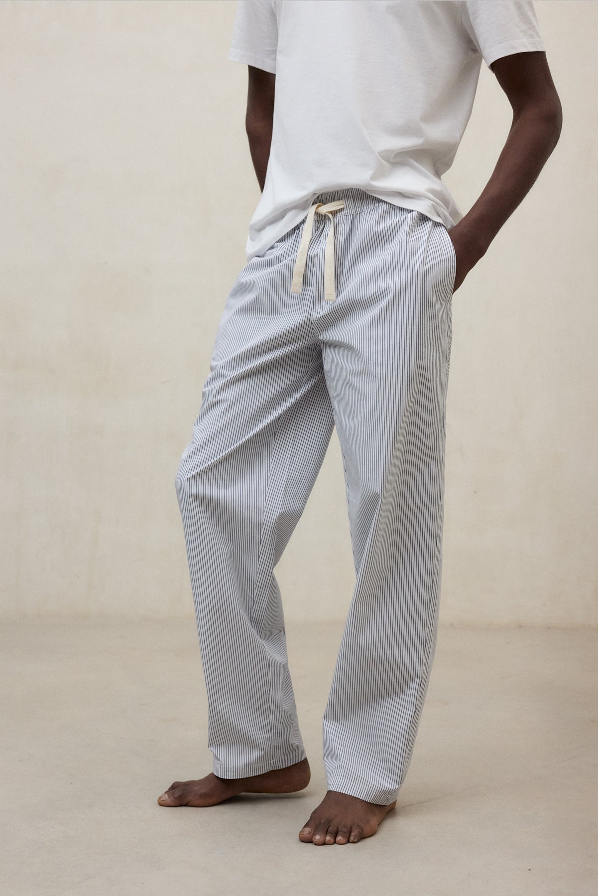 WHITE AND NAVY BLUE FREDI PYJAMAS