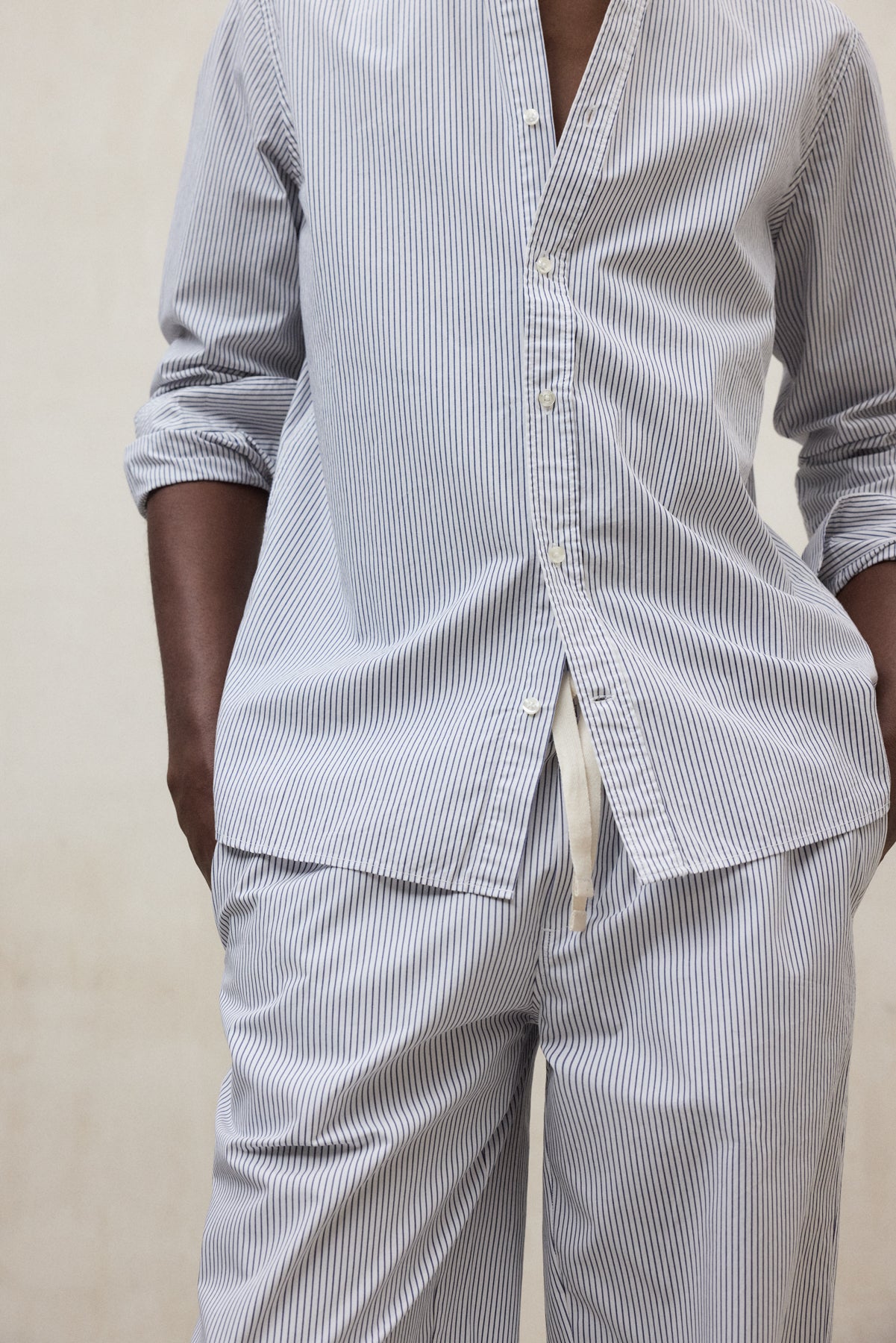 WHITE AND NAVY BLUE FREDI PYJAMAS