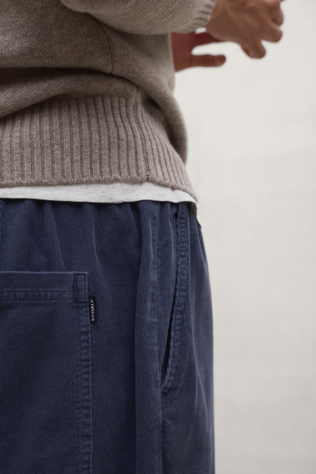 PANTALONI DI VELLUTO GINA BLU
