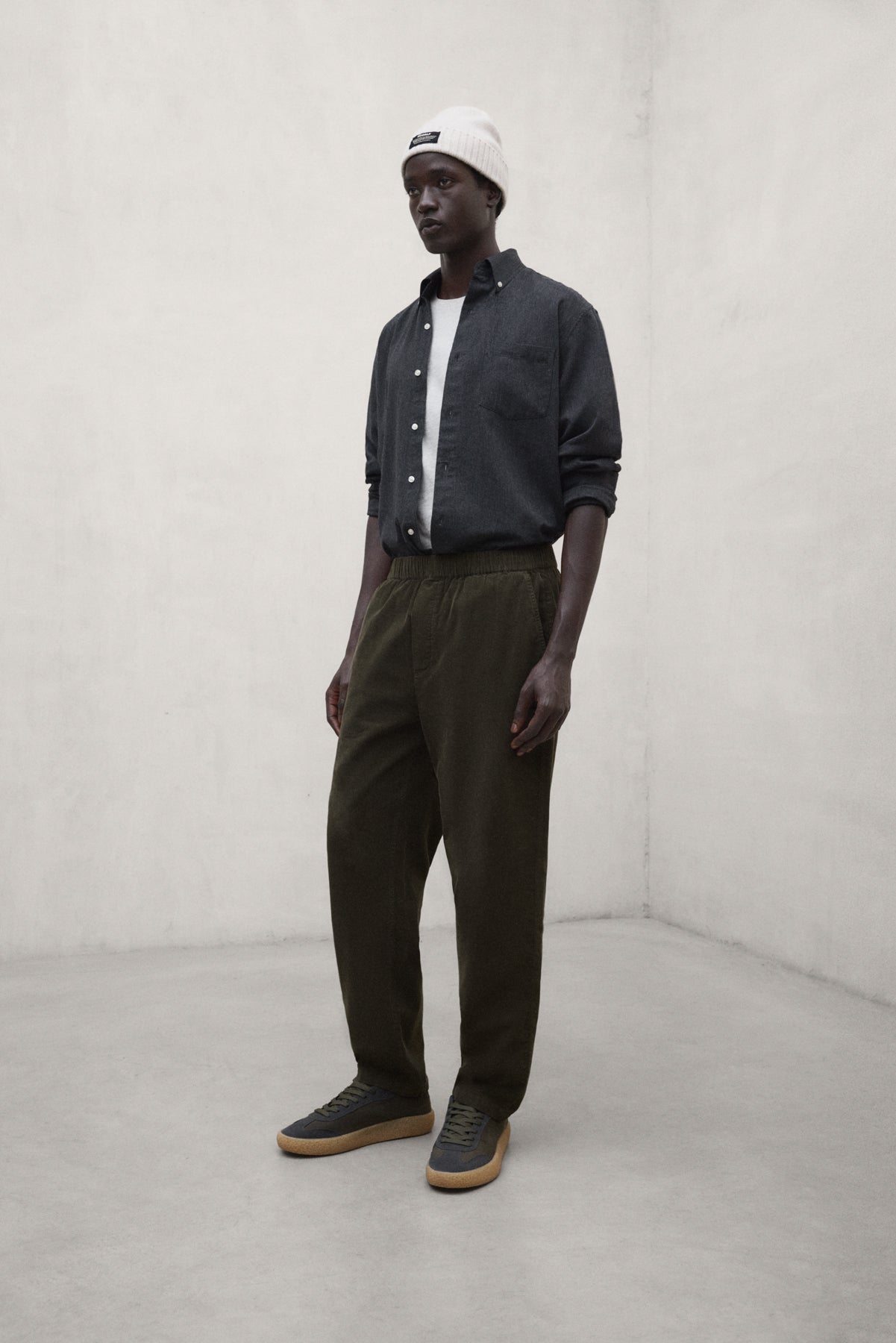 PANTALONI DI VELLUTO GINA KAKI