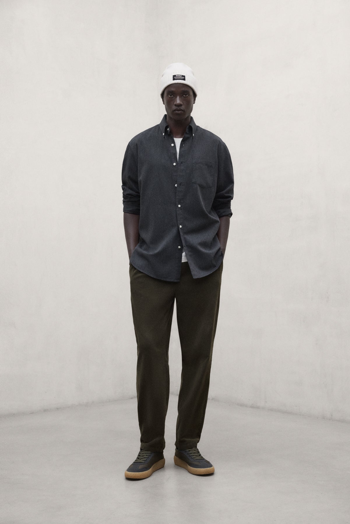 PANTALONI DI VELLUTO GINA KAKI