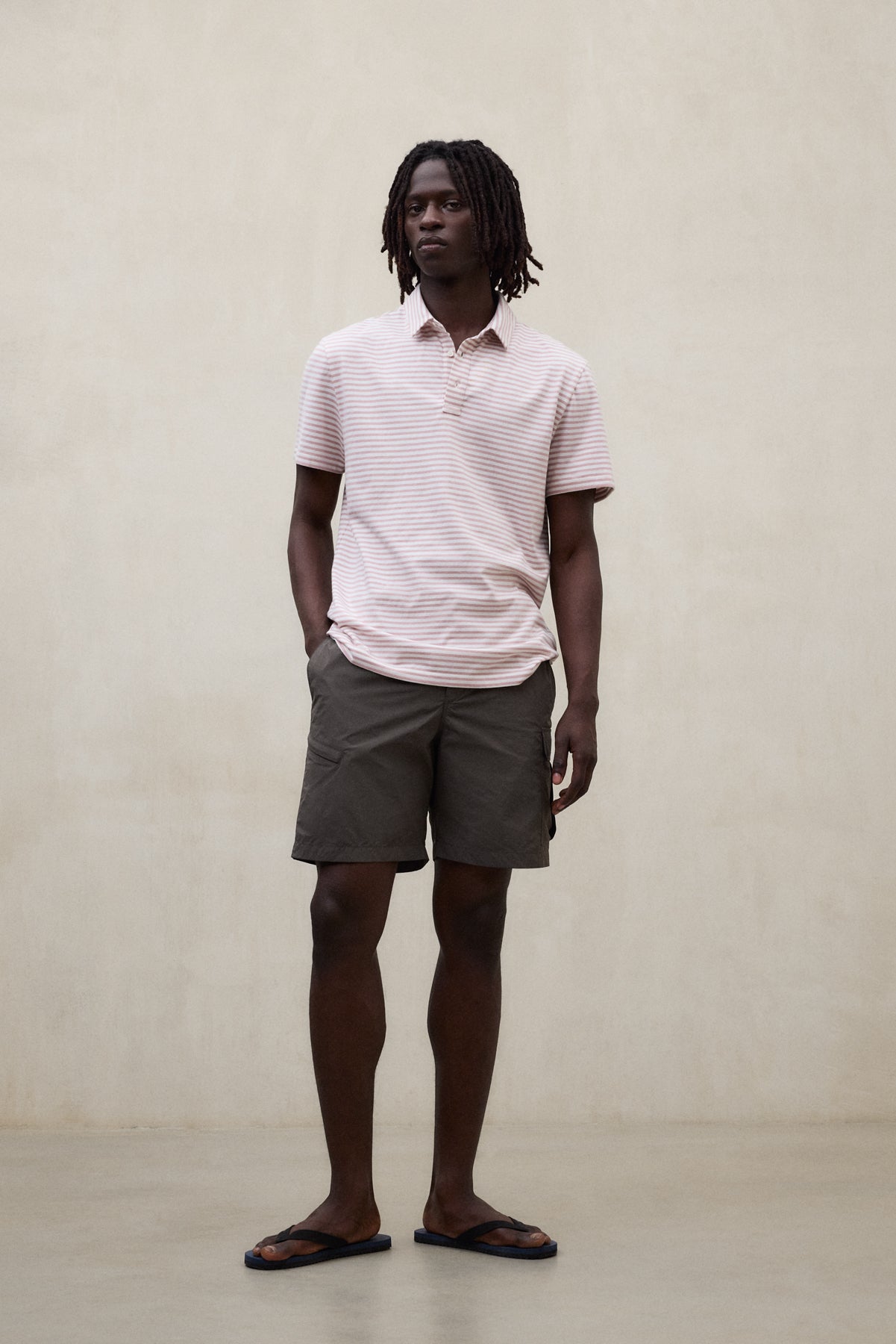 POLOSHIRT LOGAN ROSA GESTREIFT