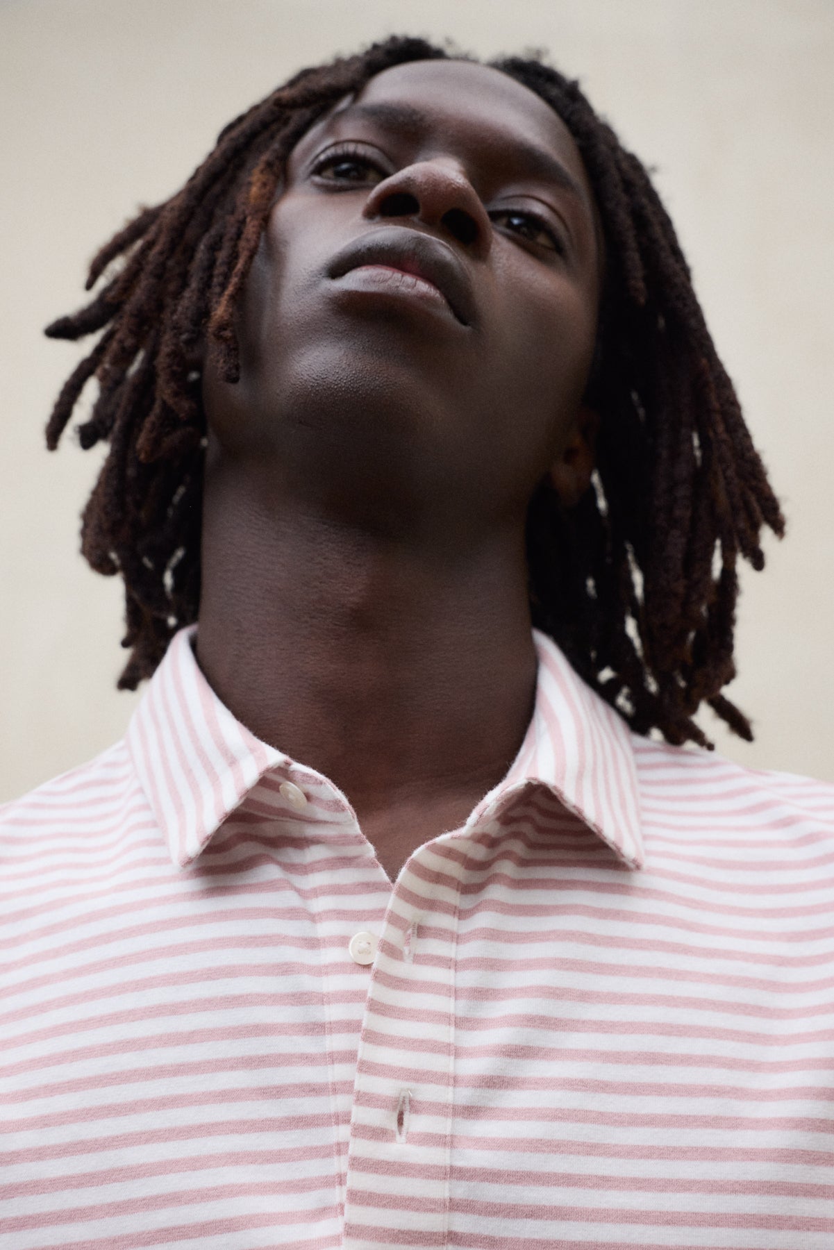 POLOSHIRT LOGAN ROSA GESTREIFT