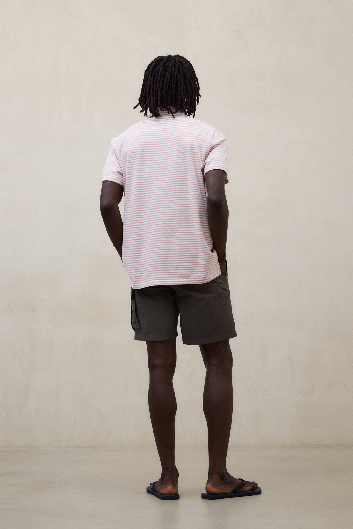 POLOSHIRT LOGAN ROSA GESTREIFT