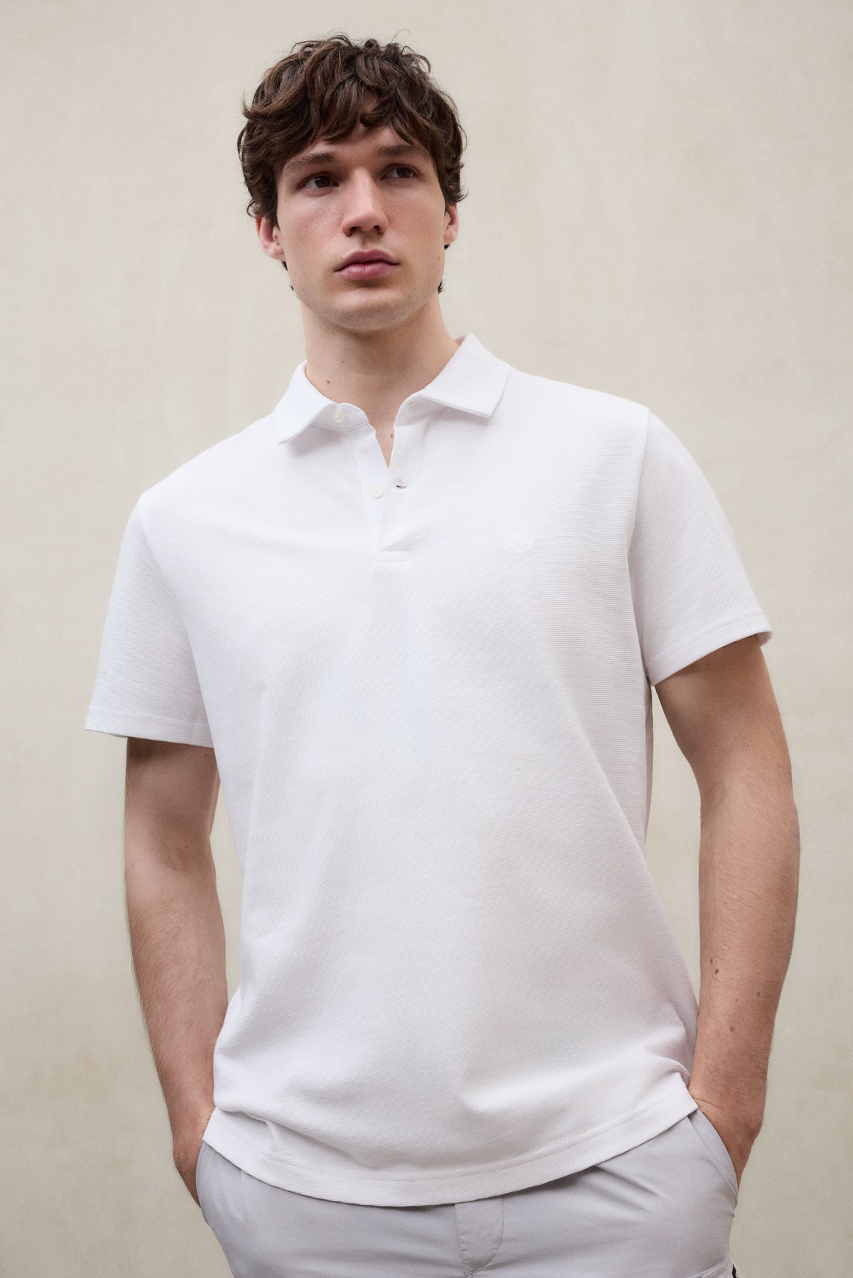 WHITE SIMON POLO SHIRT