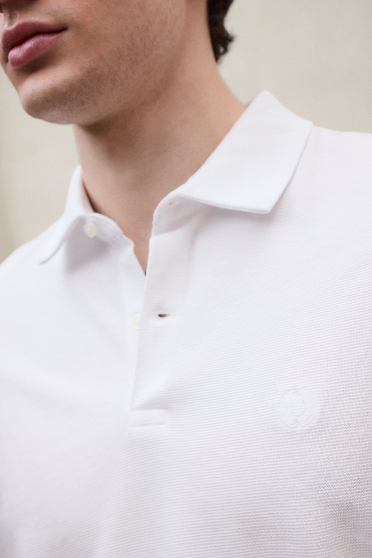 WHITE SIMON POLO SHIRT