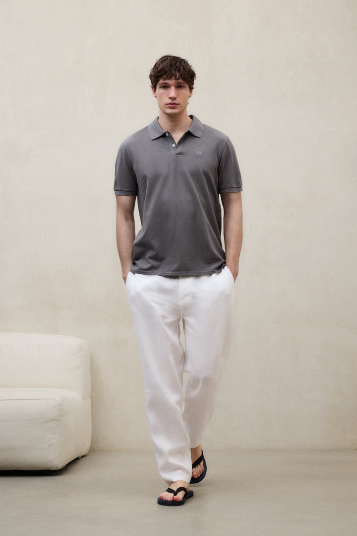 PIQUÉ POLO SHIRT TEDAN BROWN