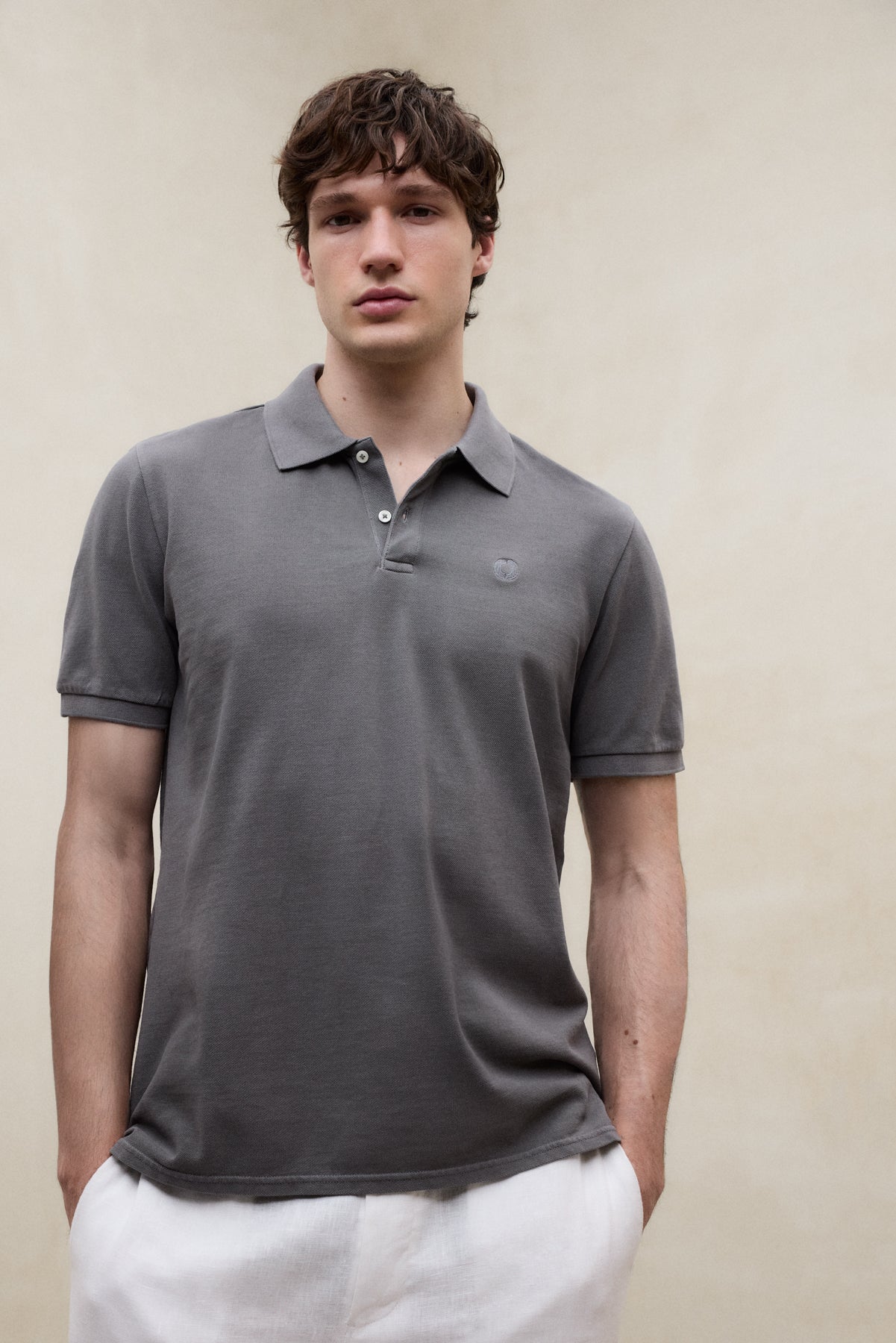 トップス ANCELLM S/S POLO SHIRT GRAY 1 Sorinex x Campus Course Golf Polo - Charcoal | Sorinex Golf