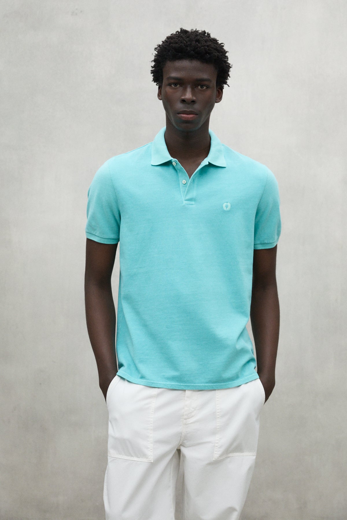 WATER GREEN TEDAN PIQUÉ POLO SHIRT ECOALF