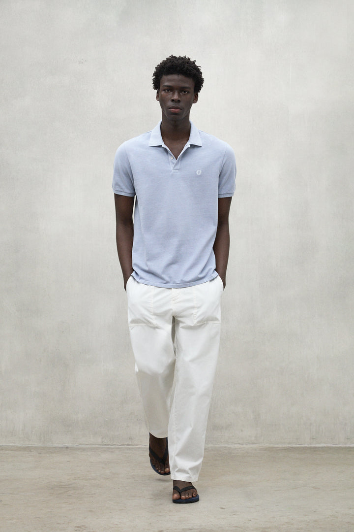 POLO PIQUÉ TEDAN BLEU CLAIR