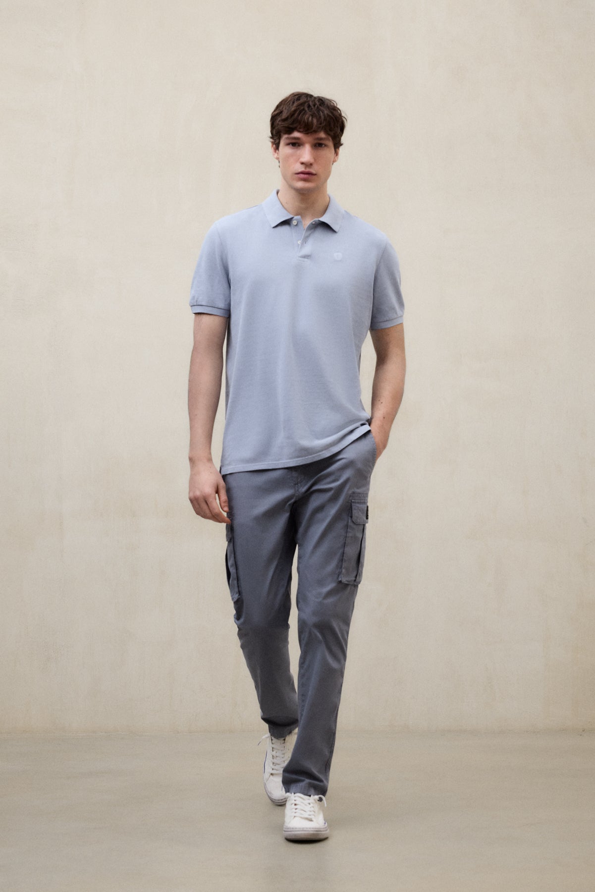 PIQUÉ-POLOSHIRT TEDAN BLAU