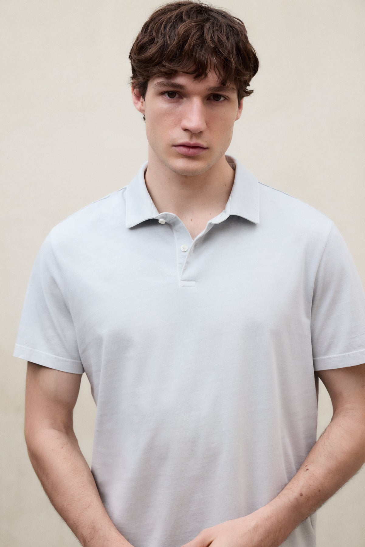 POLOSHIRT THEO HELLBLAU