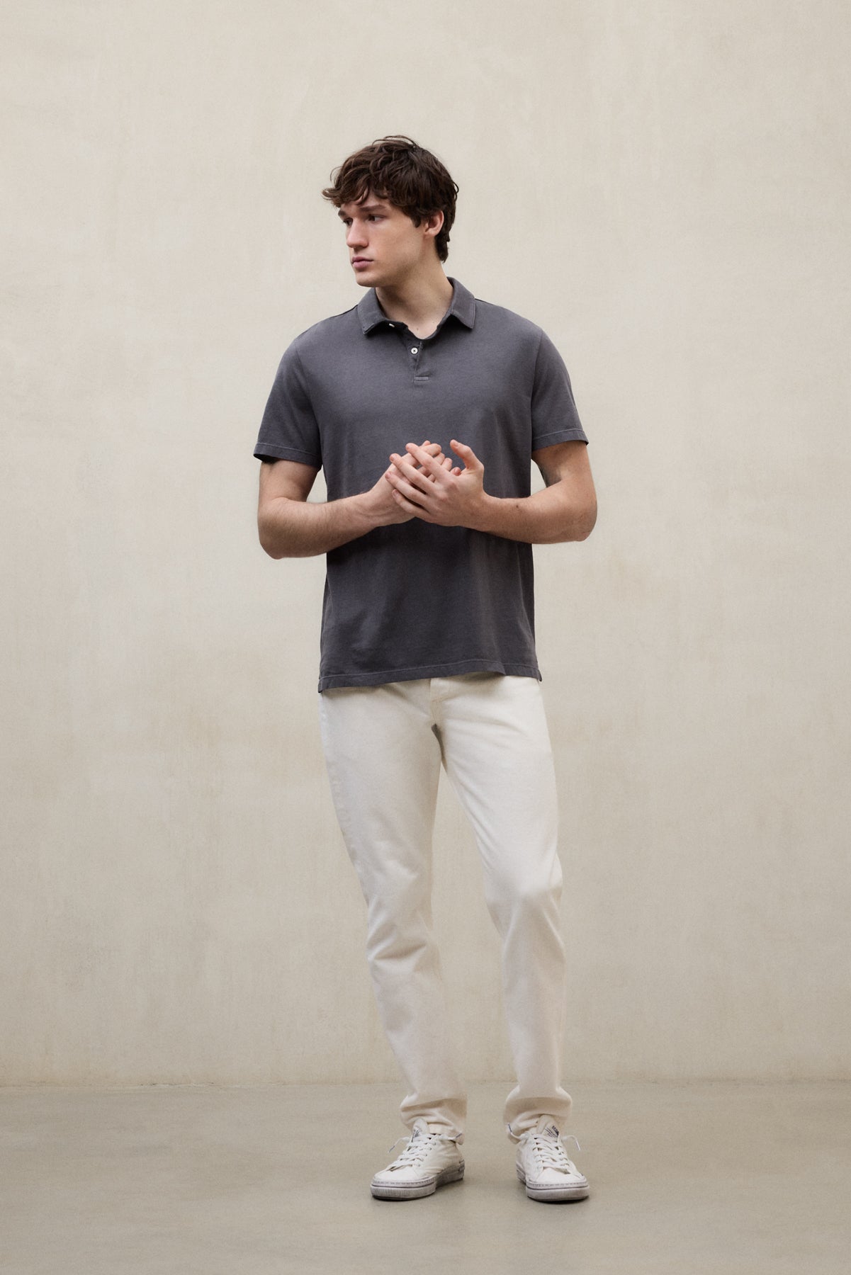 POLOSHIRT THEO DUNKELGRAU