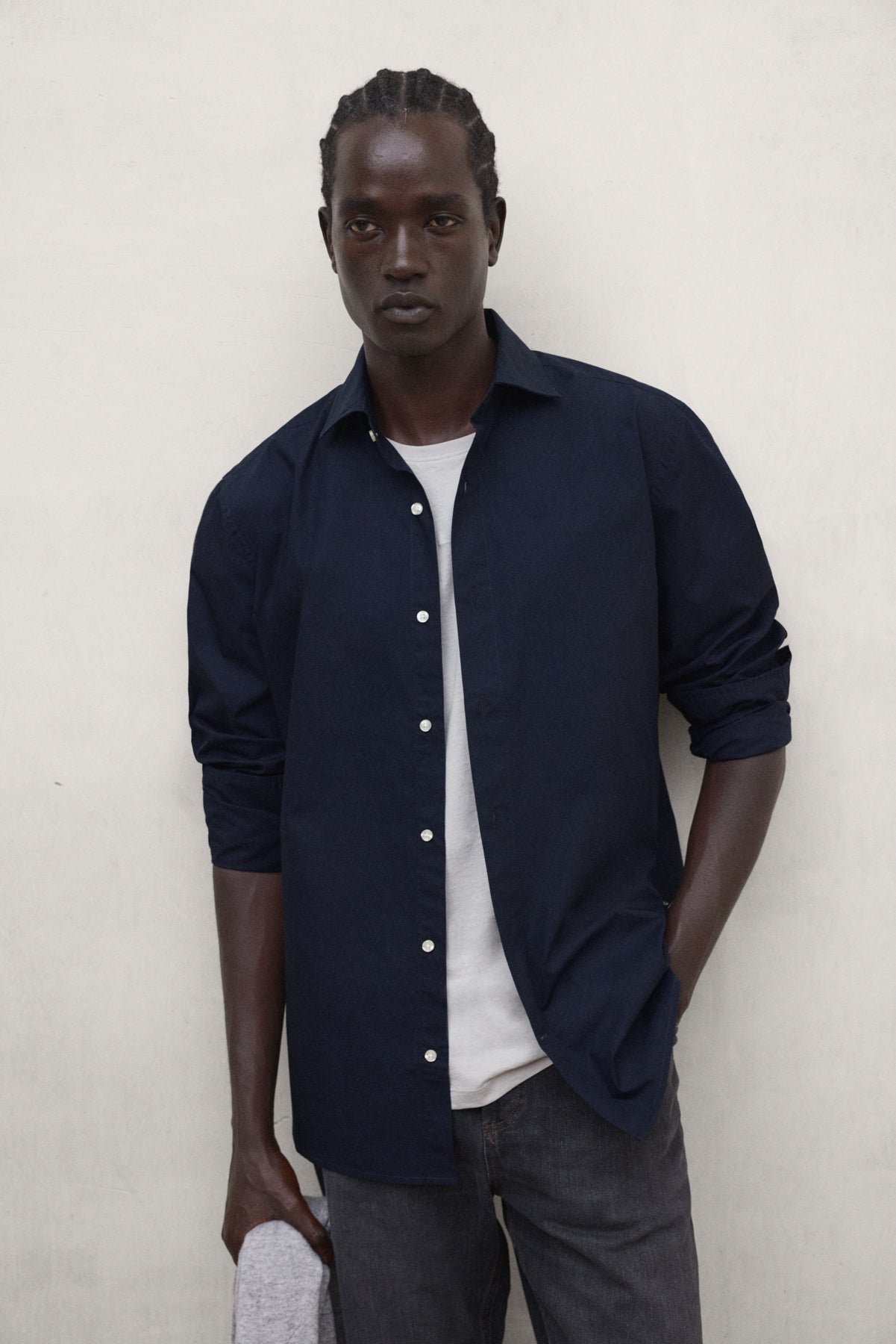 NAVY BLUE ALFREDO SHIRT