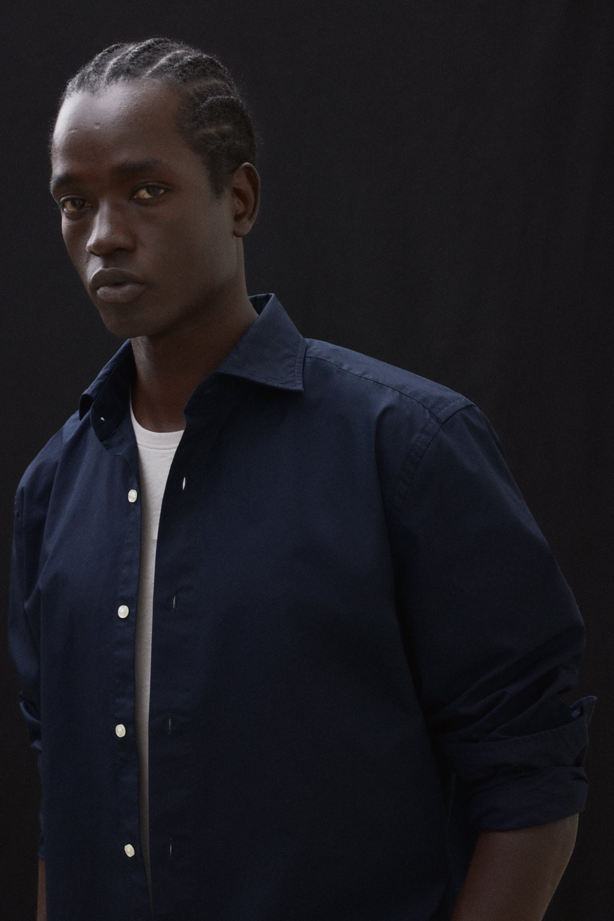 NAVY BLUE ALFREDO SHIRT