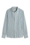 CHEMISE ALFREDO EN LIN À RAYURES VERTES