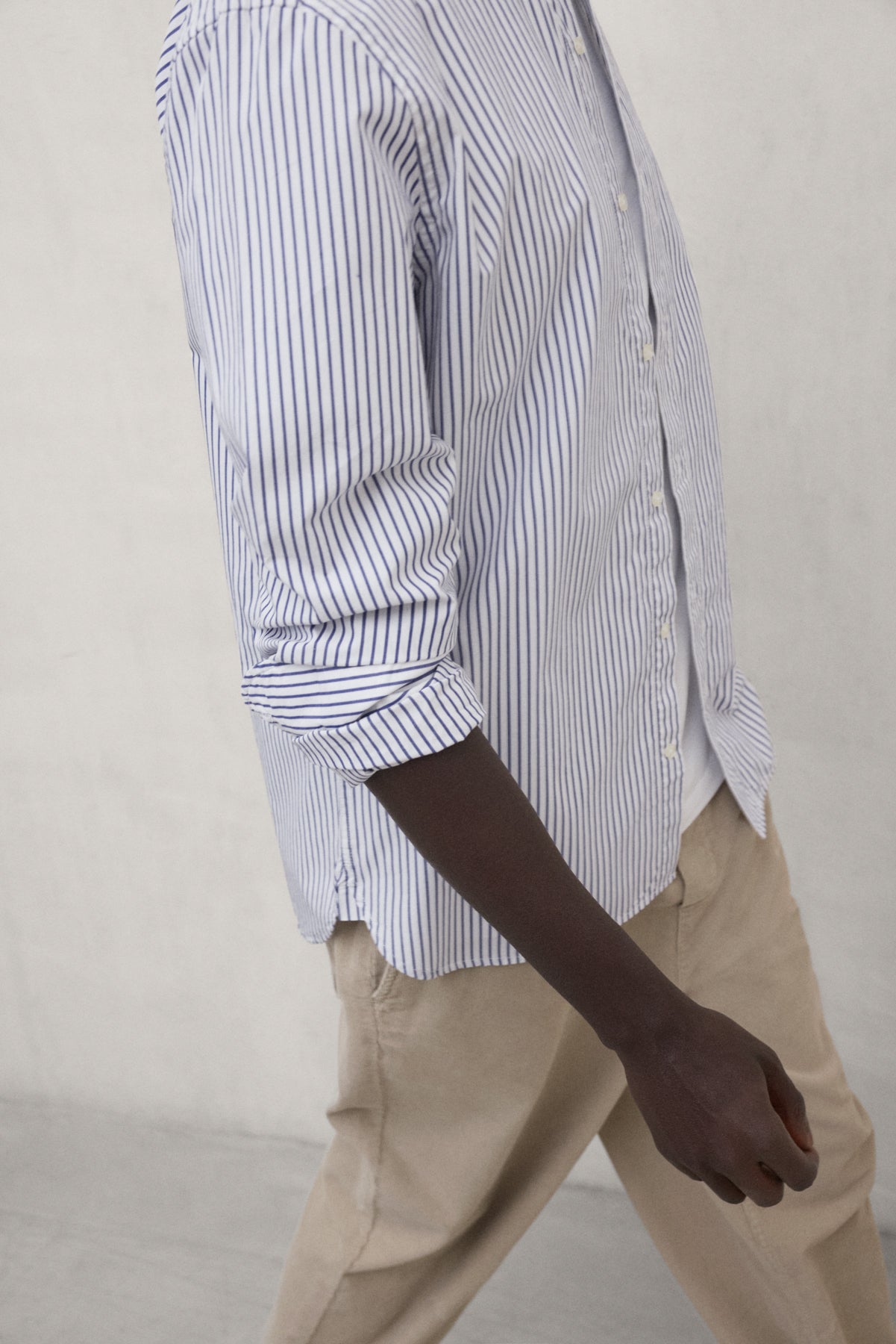 CAMISA DE RAYAS ALFREDO AZUL Y BLANCO
