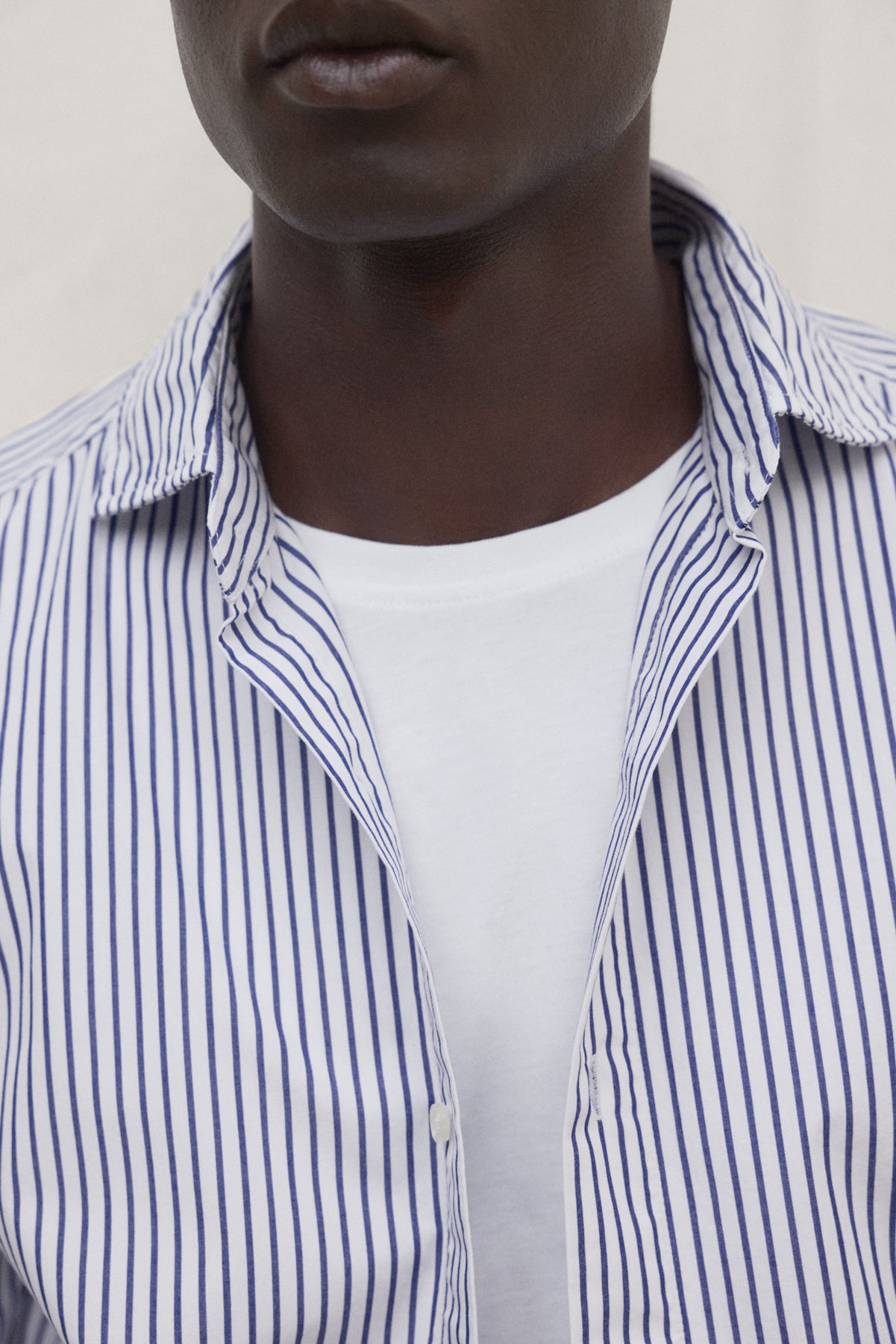 CAMISA DE RAYAS ALFREDO AZUL Y BLANCO