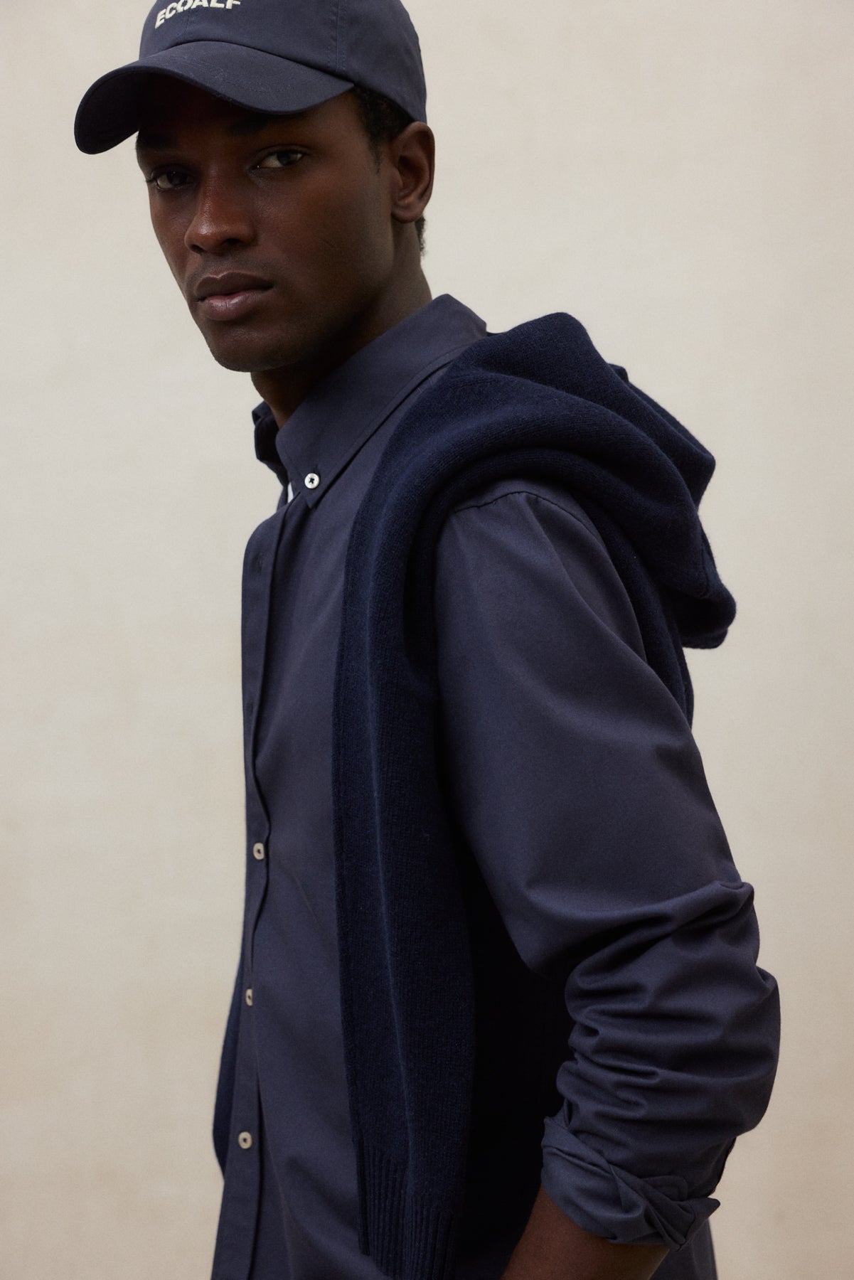 NAVY BLUE ANTEJO SHIRT