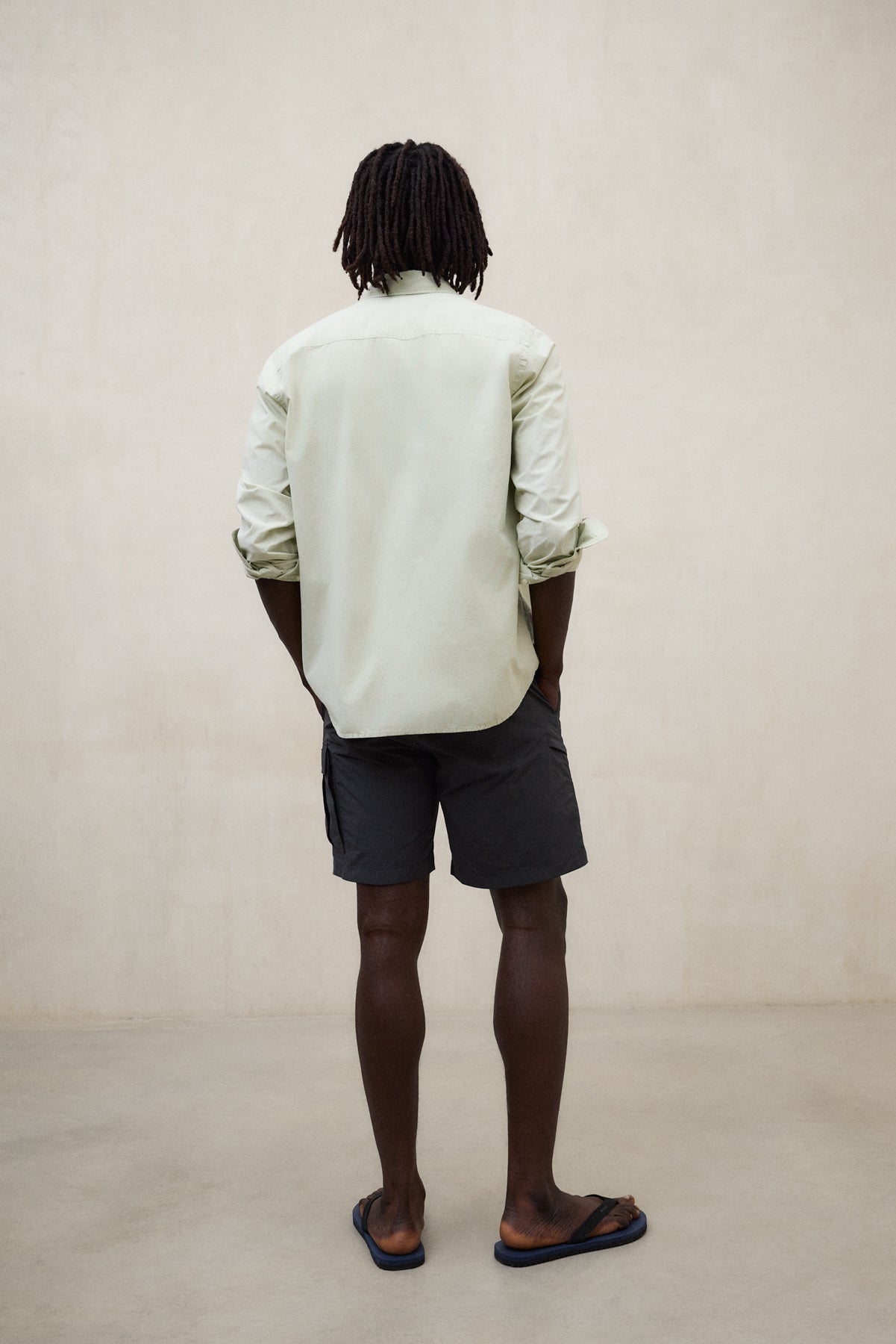 CHEMISE ANTEJO EN POPELINE VERTE