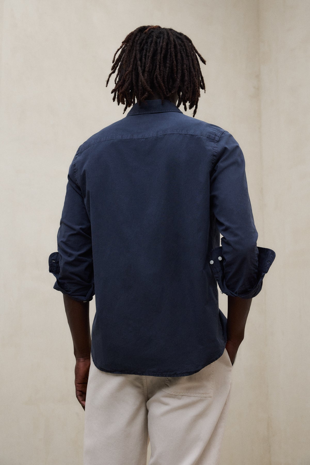NAVY BLUE ANTEJO POPLIN SHIRT