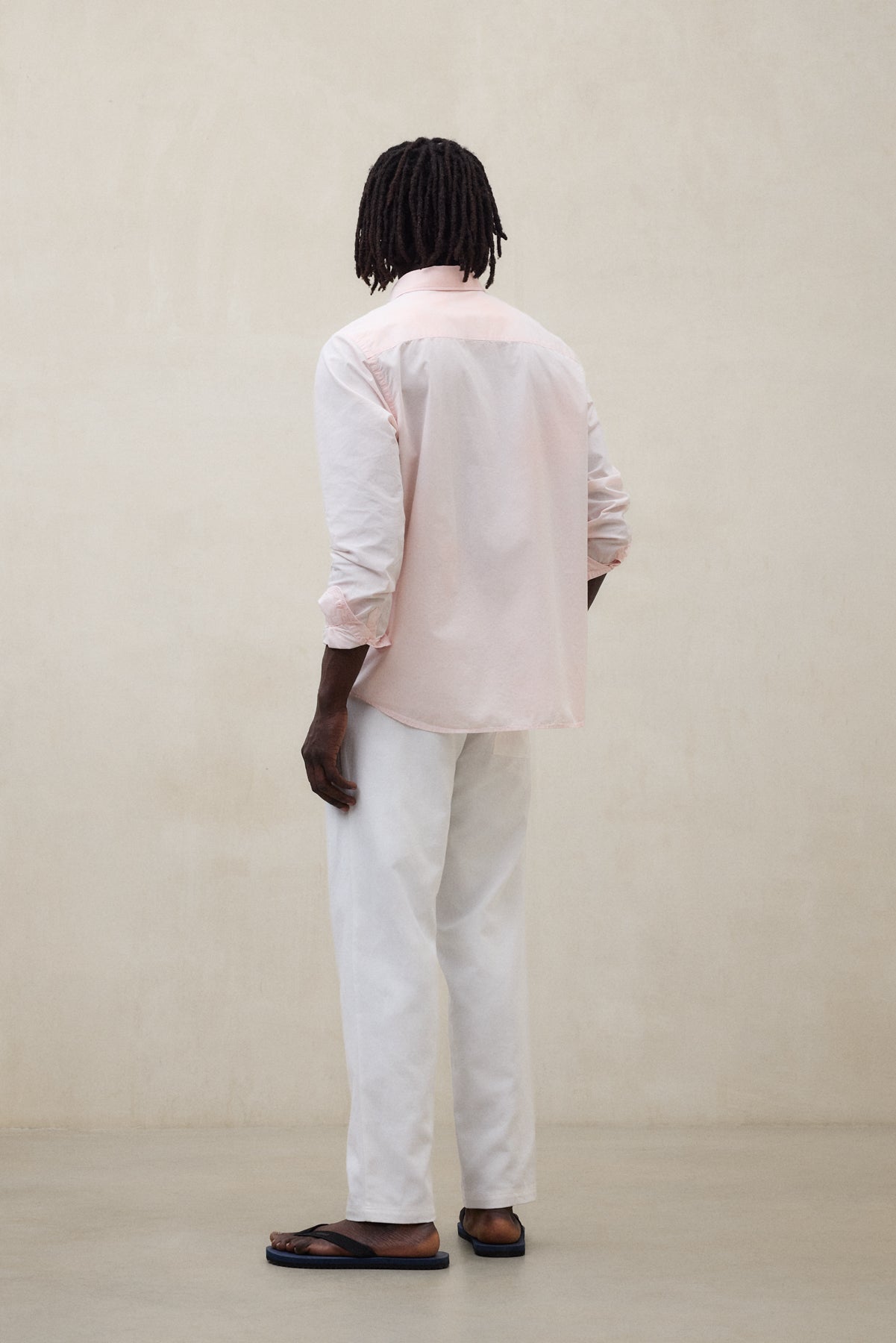 CHEMISE ANTEJO EN POPELINE ROSE