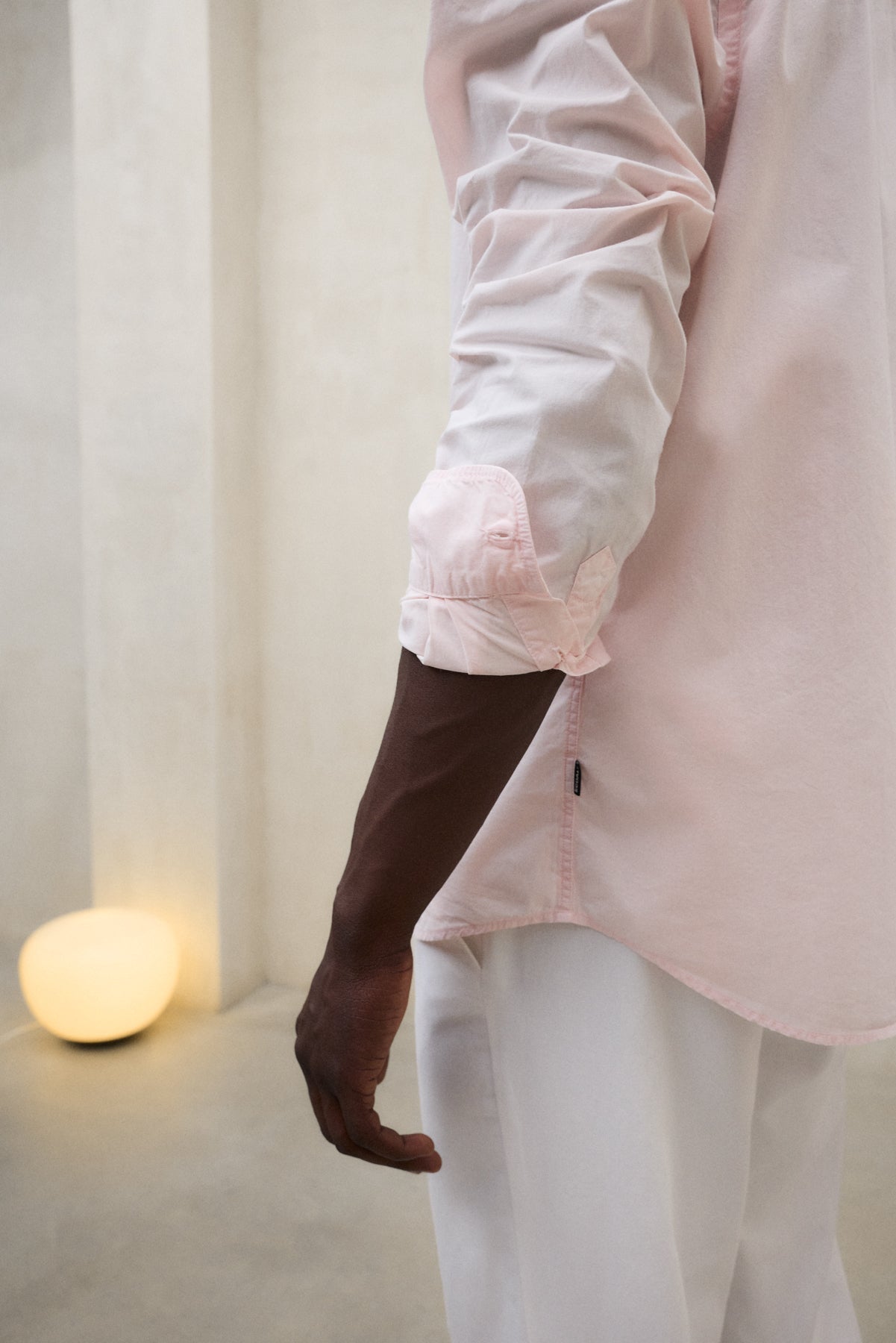 CHEMISE ANTEJO EN POPELINE ROSE