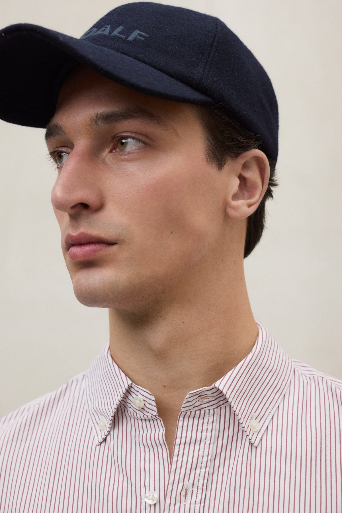 WHITE MAROON STRIPED ANTONIO SHIRT