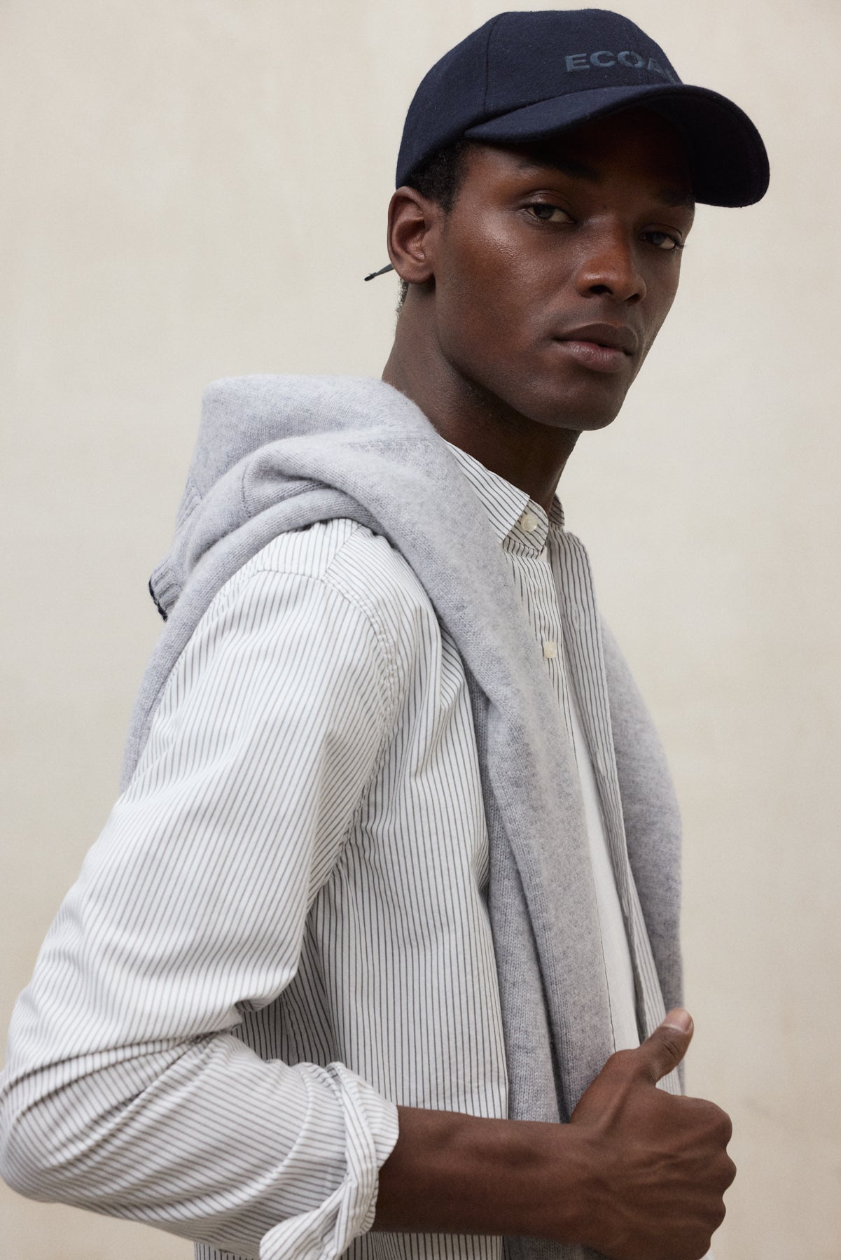 WHITE RED STRIPED ANTONIO SHIRT