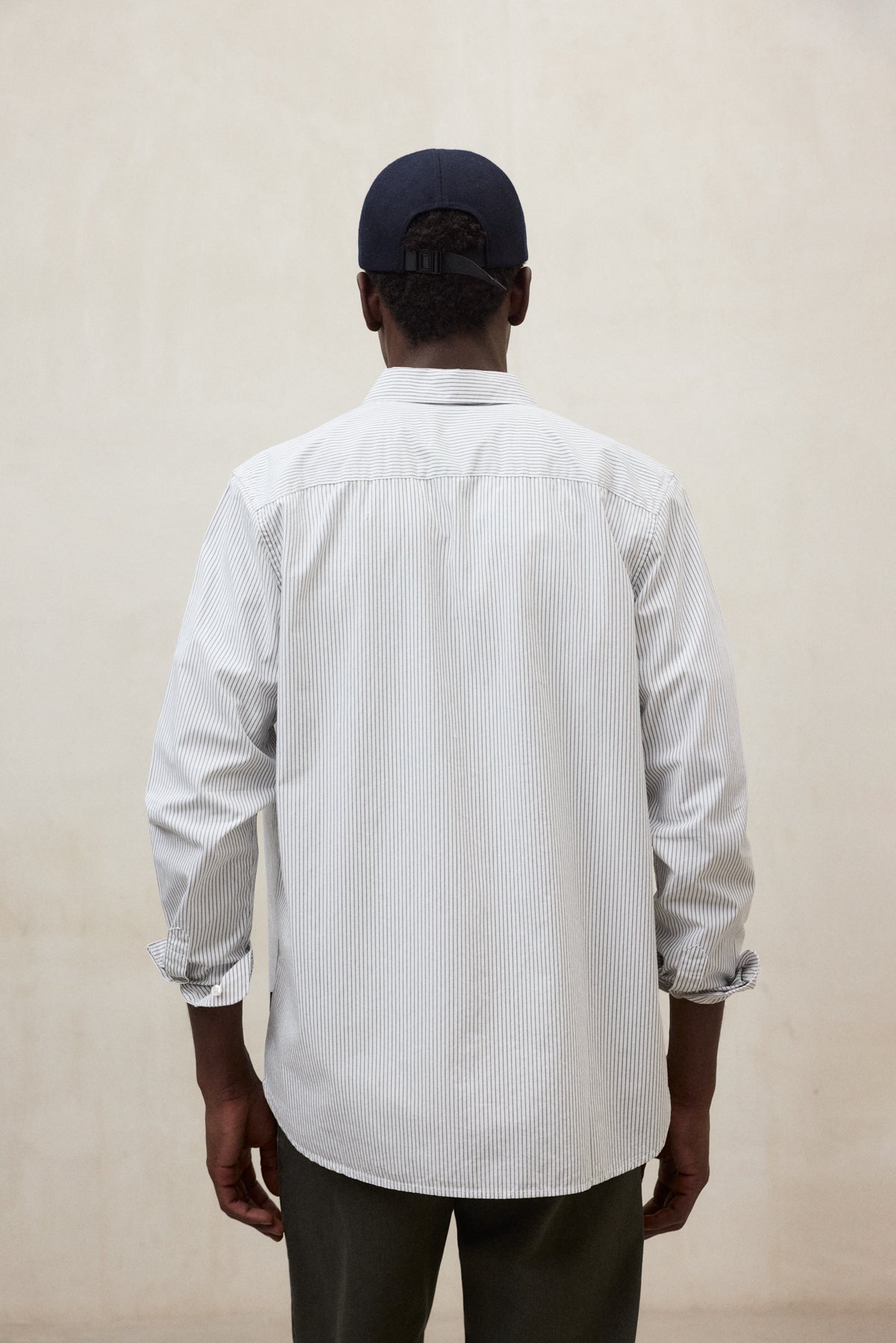 WHITE RED STRIPED ANTONIO SHIRT