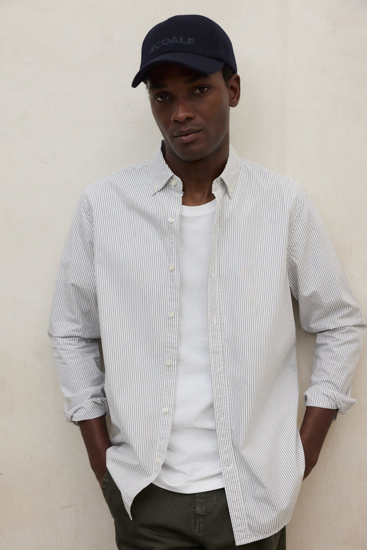 WHITE RED STRIPED ANTONIO SHIRT