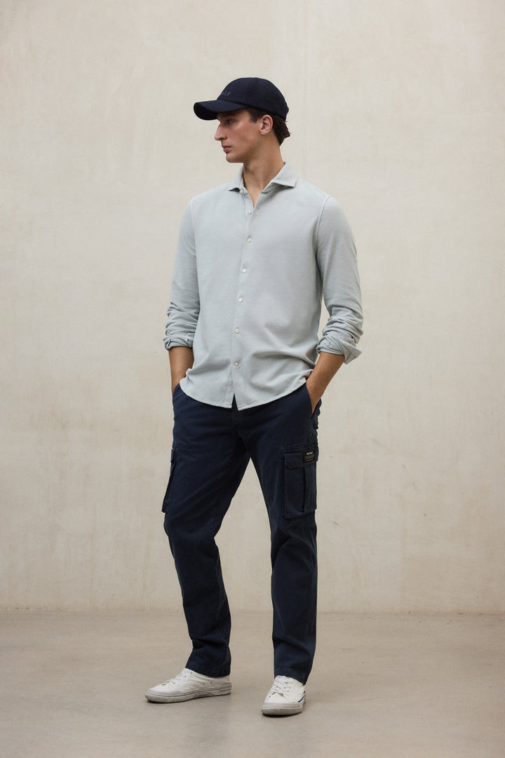 LIGHT GREY GOTHAM SHIRT