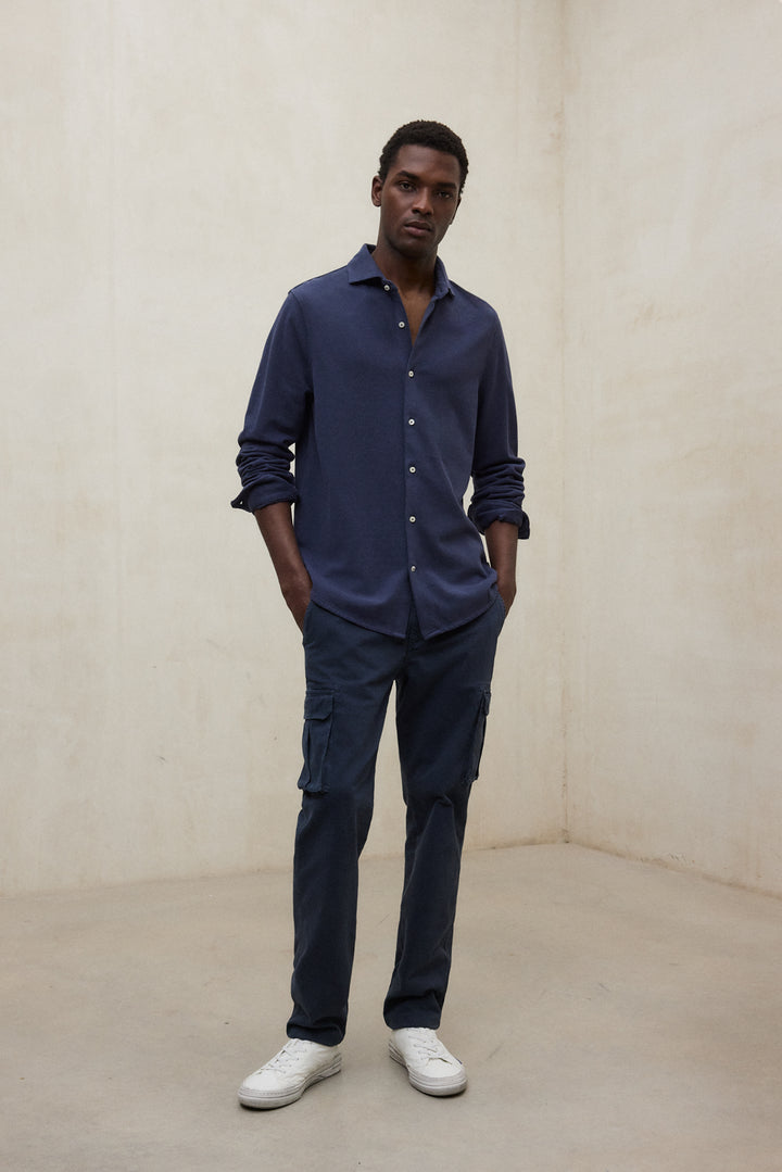 CAMISA GOTHAM AZUL MARINO