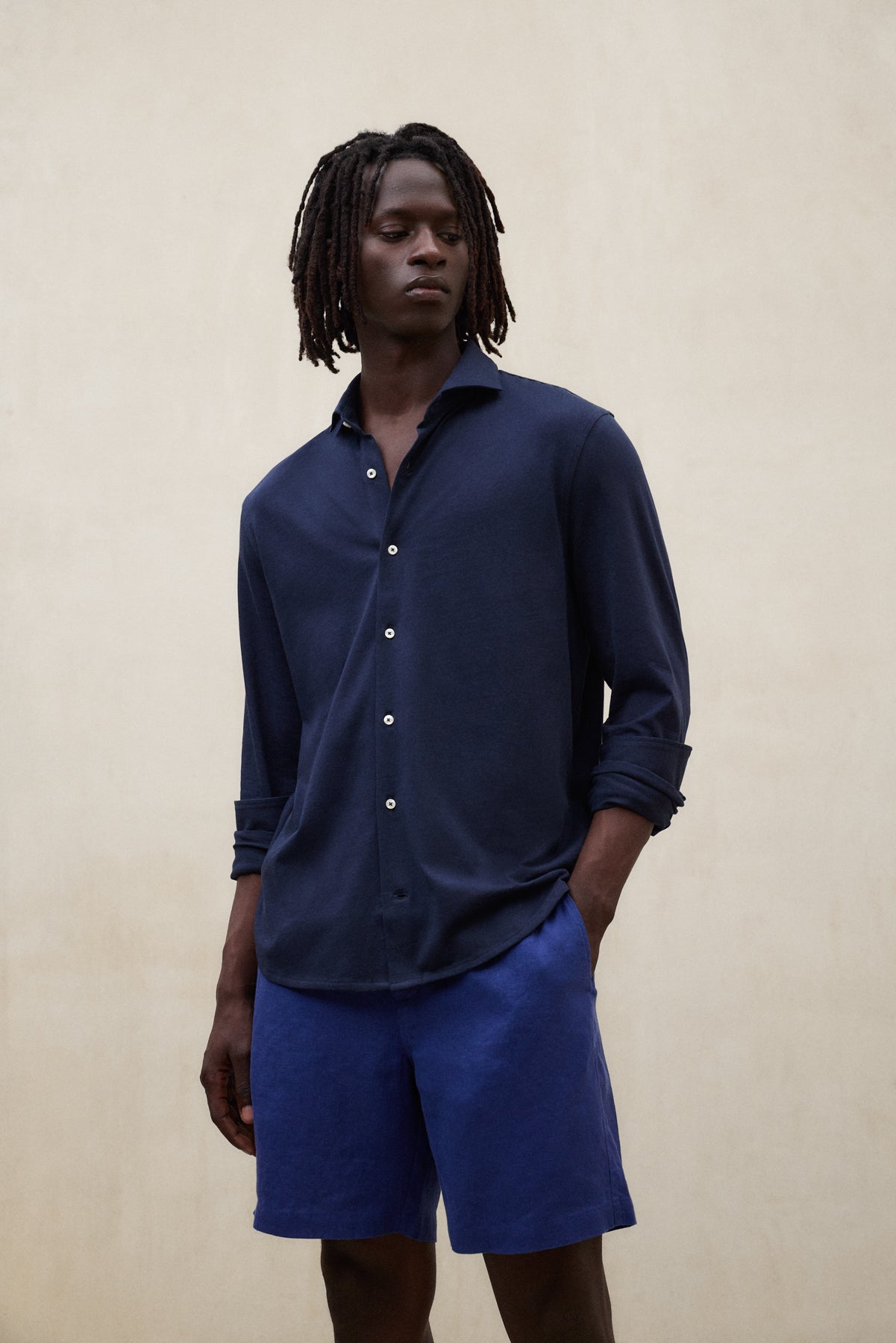 CAMICIA MOLE BLU NAVY