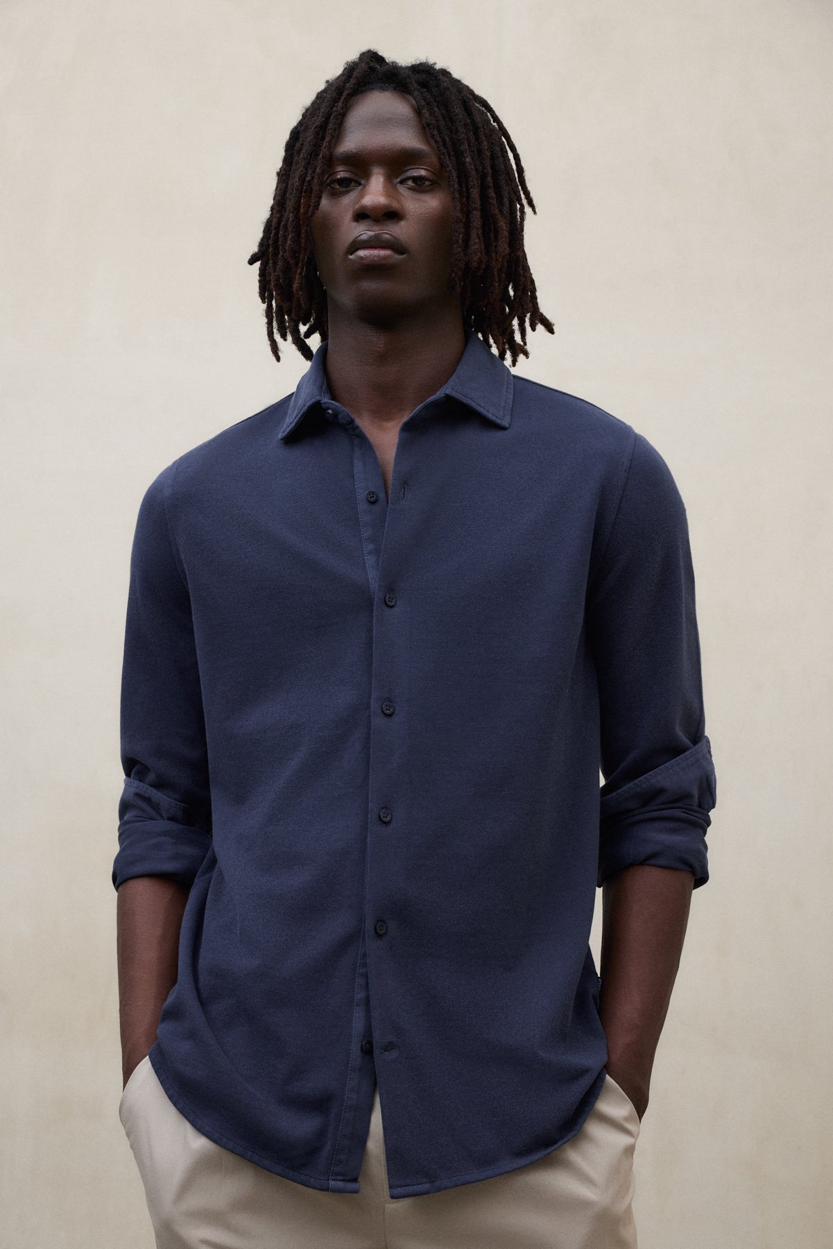 NAVY BLUE NEW GOTHAM SHIRT