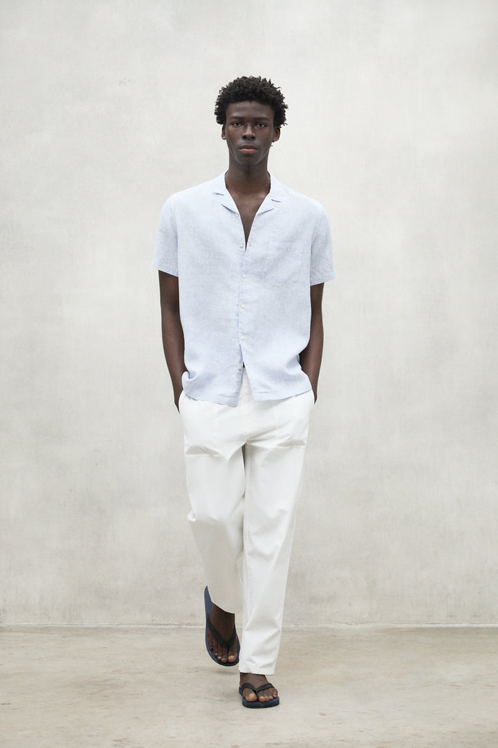 NAVY BLUE AND WHITE SUTAR SHIRT