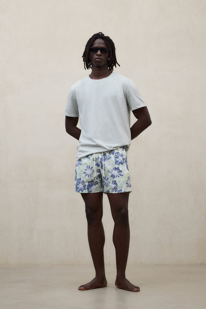 GREEN BEQUIA SWIM TRUNKS