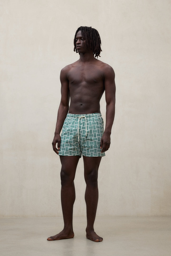 GREEN BEQUIA SWIM TRUNKS