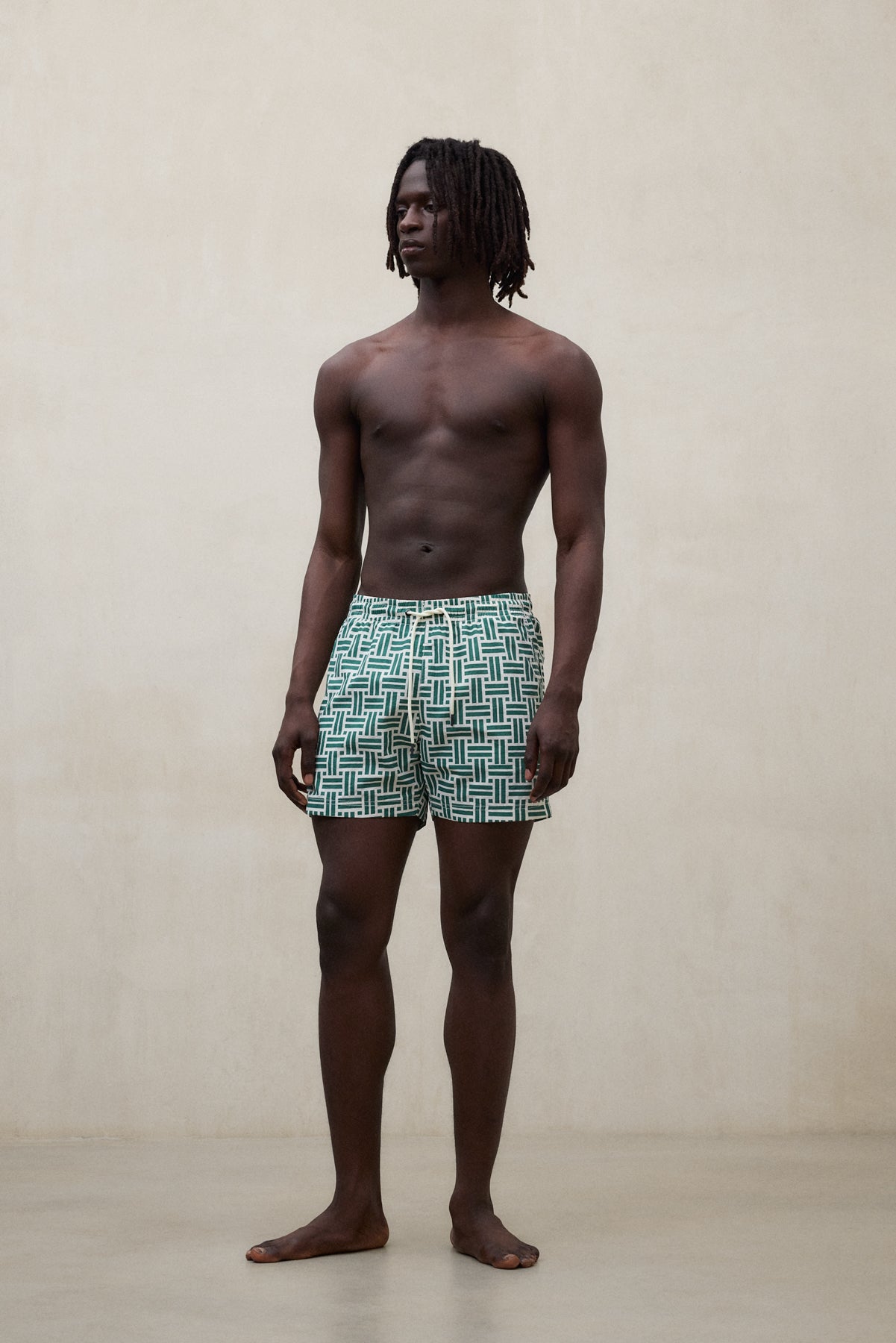 GREEN BEQUIA SWIM TRUNKS