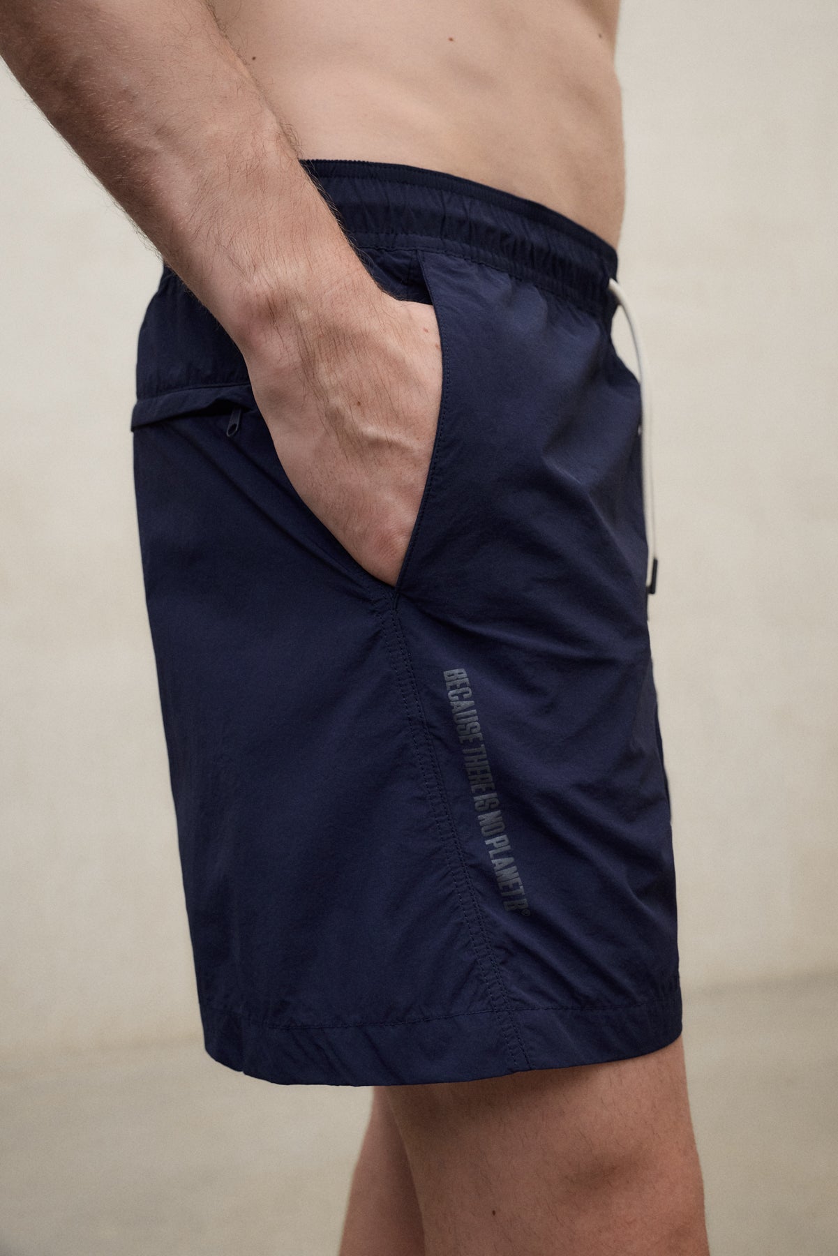 NAVY BLUE BIARRITZ SWIM TRUNKS